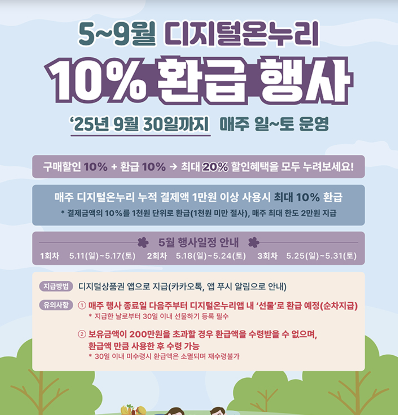 디지털 온누리상품권 환급 행사
